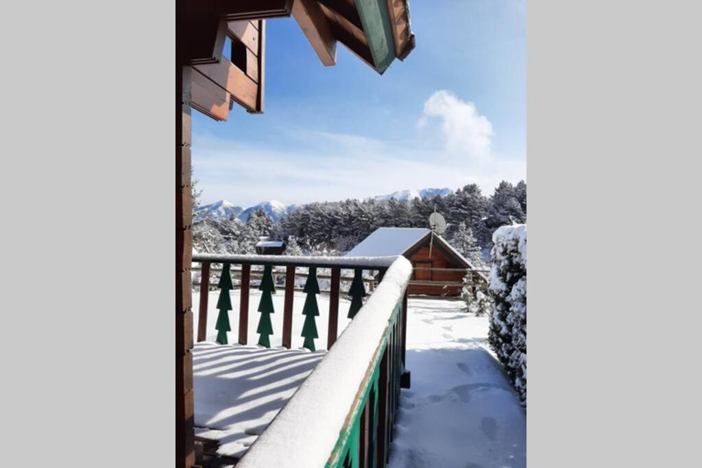 Maison De Bois Finlandaise Au Pied Des Pistes Bolquere Pyrenees 2000 エクステリア 写真